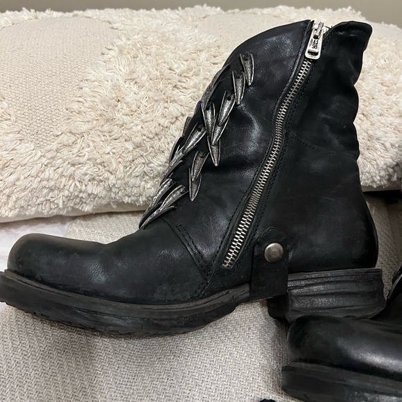 AS98 Black “Sophia” Moto Biker Boot - Picture 11 of 12
